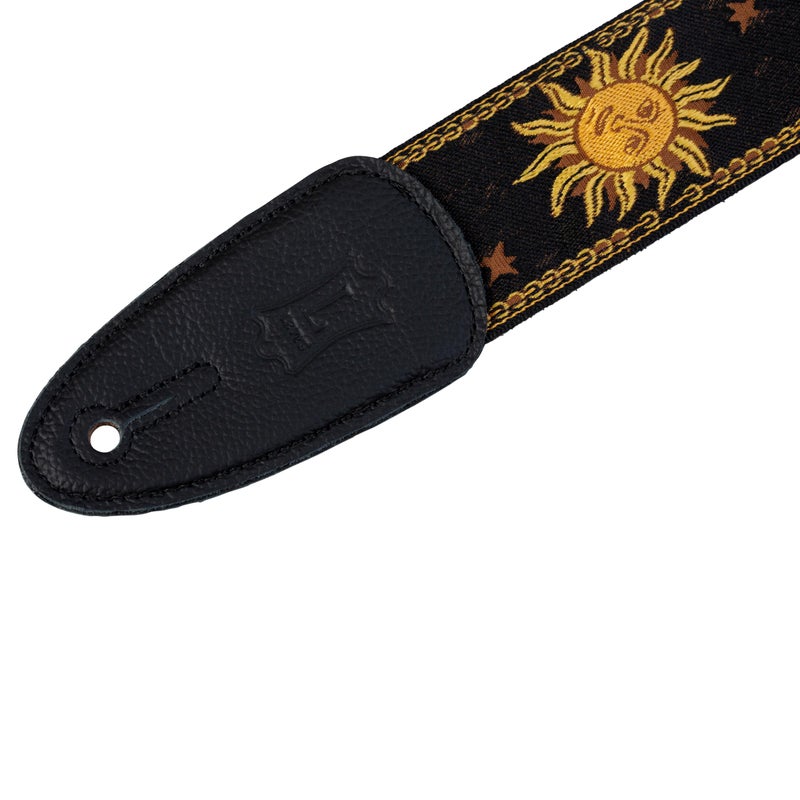 Levy's Leathers MPJG-SUN-BLK Polyester/Vinyl Guitar Strap, Black - Image 2